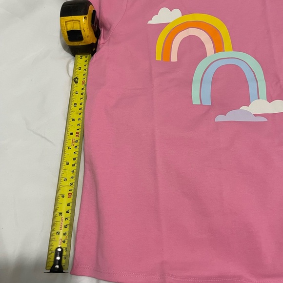 Girls Rainbow Short Sleeve Graphic T-Shirt Cat & Jack Bright Pink Size L Girls - Picture 9 of 10